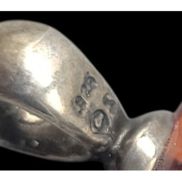 Shube's Dakota West Sterling Silver Amber Onyx Pendant Signed Hallmark - Picture 4 of 7